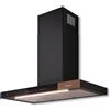 Faber Cappa a parete Air Treatment T-AIR KL A90 325.0615.702 finitura vetro nero e marrone chiaro da 90 cm