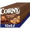 Hero CORNY Original | 60 Barrette ai Cereali con Cioccolato al Latte, 10 Confezioni da 6 Barrette x 25 g, Senza Olio di Palma, Senza Conservanti, Cacao Certificato Rainforest Alliance