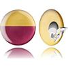 Dragon Porter Orecchini a Clip - Orecchie Non Forate Grande Rotondo Retro; Gioielli per Donne (Stile 35 - Rosso Oro)