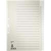 LEITZ Tauenpapier-Register, blanko, A4, 20-teilig, grau