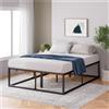 Zinus Joseph Letto 120x190 cm - Strutura letto 46 cm di altezza con contenitore sotto il letto - Struttura letto a piattaforma in metallo con supporto a doghe in acciaio - Nero