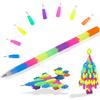 ICEPAPA, 64 Pezzi Matite Impilabili Deformabili, Sostituibili per Cancelleria Scuola Creativa, Regalo Festa Bambini (Portapenne Leggero)
