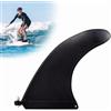 xlwen SUP Singolo Pinna con Vite,Longboard Singola Pinna,Longboard e SUP Pinna Centrale per Tavole Lunghe, Tavola da Surf, Kayak Gonfiabile e Tavola SUP (Nero)