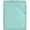 Utopia Bedding Lenzuolo con Angoli Piazza e Mezza Francese - 135x190cm - Blu Spa - Microfibra di Poliestere Spazzolato - Lenzuolo Sotto con Angoli Elasticizzato