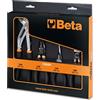 BETA 1169/D4 set di 4 utensili, 1 pinza universale, 1 pinza a becco semicircolare lungo, zibellino, 1 tagliafili e 1 paio di pinze con cerniera chiusa
