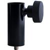 K&M 24521 Flangia di riduzione - in acciaio, nero - Adattatore per sistema di altoparlanti - con perno filettato 3/8 x 12 mm