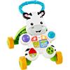 Fisher-Price Zebra Primi Passi Spingibile, Giocattolo Elettronico Educativo con Musica e Suoni, per Camminare, per Bambini di 6+ Mesi, Italiano Imballaggio Sostenibile, HBB66