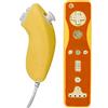 OSTENT Custodia morbida in silicone Custodia morbida compatibile con Nintendo Wii Remote Controller Nunchuk di colore Arancione