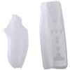 OSTENT Custodia morbida in silicone Custodia morbida compatibile con Nintendo Wii Remote Controller Nunchuk colore bianco