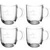 LEONARDO HOME 046451 EMOZIONE - Set di 4 tazze in vetro, 400 ml, multicolore