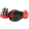 Wiha 38045 Stubby Screwdriver with six-in-one Insert bit, Torx