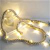 Wankd- Catena di luci a LED a tema conchiglie, decorazione da tavolo marittima, 15 LED, con stelle marine e conchiglie, estiva, funzionamento a batteria, 1,5 m (corda di cotone beige scuro)
