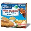 Mellin Danone Nutricia Soc. Ben. Mellin Pappa Completa Manzo 250 G 2 Pezzi