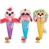 Coco Surprise Fantasy B Series 1, confezione da 3 - fenicottero, barboncino, leone, giocattoli di peluche con sorpresa da collezione per bambini in cono (confezione da 3) (fenicottero, barboncino,