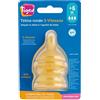 NUK Tigex Round tettarelle in lattice | 3 velocità | anti coliche | 6+ m | 2 pezzi