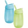 Munchkin 2 Pack Set Bebè Cannucce Semplice | 296ml | Verde/Blu