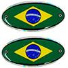 4R Quattroerre.it Quattroerre 14010 Sticker Adesivo 3D Ovale Brasile Coppia