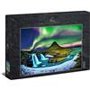 Ulmer Puzzleschmiede - Puzzle islandese montagna e luce - Puzzle da 2000 pezzi - Motivo puzzle delle luci polari sopra il famoso Kirkjufell Berg & Light - paesaggio sotto le luci nordiche in Islanda