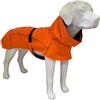 Croci Hiking Makalu - Giacca impermeabile antivento per cani con fodera termica, adatto fino a 5 C°, regolabile e ultraleggero, collo antipioggia, Arancione, taglia 55 cm