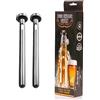 NatureMan Bacchette refrigeranti per bottiglie di birra in acciaio inox, per refrigeratori di bottiglie di birra in acciaio inox, per mantenere fredde le bevande, per gli amanti della birra (2 pezzi)