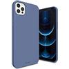 i-Paint Cover Custodia Protettiva per iPhone 12 PRO Max 6.7 in Silicone Blu con all'Interno Microfibra - Solid Case Ocean