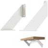 ChasBete Reggimensola Bianco, Staffe per Mensole Pesanti, Staffa Mensola in Metallo da Muro, 15cm 2Pezzi
