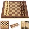 Sunshine smile Scacchiera in Legno,3 in 1 Set di Scacchiera,Scacchiere Set,Scacchi Pieghevole Portatile,Scacchi Standard,Scacchi in Legno di Alta Qualità…
