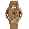 SUPBRO Uomo Orologio da Polso al Quarzo Orologio Uomo in Legno con Movimento al Quarzo Analogico con Cinturino in pelle