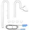 FZONE Kit per Tubi in Vetro con Giglio per Acquario Wasserlilien-Ablaufgarnitur Aquairum Glass (in&Outlet:17mm)