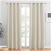 PONY DANCE Tende Oscuranti per Camera da Letto Tenda Termica Isolante Freddo e Caldo Curtains per Soggiorno con Anelli 2 Pezzi L 132 x A 210 cm, Beige Chiaro