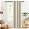 PONY DANCE Tenda Oscurante da Interno con Anelli Tende Termiche per Camera da Letto Curtain Moderne per Soggiorno Salotto 1 Pezzo L 140 x A 260 cm, Beige Chiaro