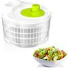 Rianpesn Centrifuga per Insalata con Scarico, Centrifuga per Insalata con  Cestello per Lavaggio Verdure, Centrifuga per Insalata di Grande capacità  da