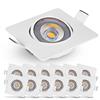 EMOS Exclusive Faretti LED da Incasso per Cartongesso 5W / 450 Lumen | Faretti da Incasso 3000k Luce Bianco caldo | Set di 12 pezzi Spot LED Orientabili a 50°, quadrato e Ultra Piatti in Bianco