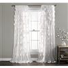 Lush Decor Riley - Tenda a pannello per finestra, con affascinanti dettagli a fiocco, realizzata a mano, elegante tenda singola per soggiorno, sala da pranzo o camera da letto, 137 x 213 cm (larghezza