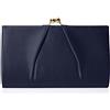 SwankySwans Swanky Swans Mira Satin Classic Frame Bag - Pochette da giorno Donna, Blue (Navy), 5.1x12x20.8 cm (W x H L)