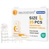 New brothread 25pcs Tipo L Taglia (SA155) Bianca filato per spolette prebobinate Lato in plastica per macchine da ricamo e da cucire particolari - 60wt