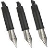 erofa Set di 3 penne stilografiche Hongdian (punta fine, extra fine e piegata) colore: argento, serie 1850, 1851, 6013, 517S e 517D.