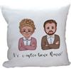 GioCandles&gARTya Cuscino con disegno caricaturale di nonni e frase personalizzata idea regalo per nonna nonno festa dei nonni solo federa o con imbottitura 40x40 cm