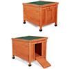 lionto Gabbia Coniglio Legno Casetta Animali da Compagnia Gabbia Esterno 43x43x52 cm