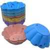 Binhai Stampi per muffin in silicone Petalo 20 pz teglie antiaderenti riutilizzabili stampini per crostatine cupcake per torte Muffins Budini Tazze arcobaleno