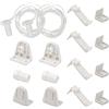 TMBMLPP Kit Tende a Rullo 2 Kit di Riparazione per Tende a Rullo da 17mm Set Ricambi Tenda a Rullo Staffe di Ricambio in Plastica Tenda a Rullo per Tende Oscuranti Senza Foratura (Bianco)