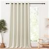 PONY DANCE Tende Camera da Letto Pannelli Divisori Tende Oscuranti per Interni Curtains Isolante Termica con Anelli per Soggiorno 1 Pezzo L 200 x A 245 cm, Beige Chiaro