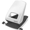 Leitz Pratica Perforatrice da Ufficio, Capacità fino a 40 Fogli, Grigio, Metallo, Guida di Arresto con Barra di Selezione del Formato, Gamma NeXXt, Box, 51380085