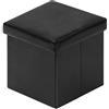 Bonlife Sitzhocker Mit Stauraum Sitzbank Faltbar Buecher Aufbewahrungsbox Klein Sitz Box Faltbox mit Deckel Schwarz 30x30x30cm