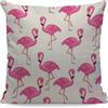 WONDERTIFY - Federa per cuscino decorativo con fenicottero alla moda, adorabile e simpatico animale da ragazza, per divano, letto, divano, federa rosa, 45 x 45 cm