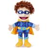 Silly Puppets Supereroe, Peach Boy, marionetta a mano, 40 cm