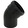 BRICOQUI Tubi e accessori in acciaio nero per stufa a pellet diametro 100 mm (GOMITO 45° MF 100 MM)