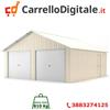 notek Box in Acciaio Zincato Casetta da Giardino in Lamiera Box Auto 6.64 x 7.21 m x h3.72 m - 810 KG - 48 metri quadri - BEIGE