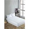 FETPAR Coprimaterasso in cotone ipoallergenico, fasce elastiche traspiranti e confortevoli, coprimaterasso elasticizzato (bianco, 160x190/200+(35-40))
