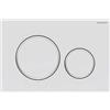 Geberit Placca Geberit Sigma20 Round Bianco Opaco / Cromato Lucido Doppio Tasto | 115.882.JT.1 Bianco Opaco